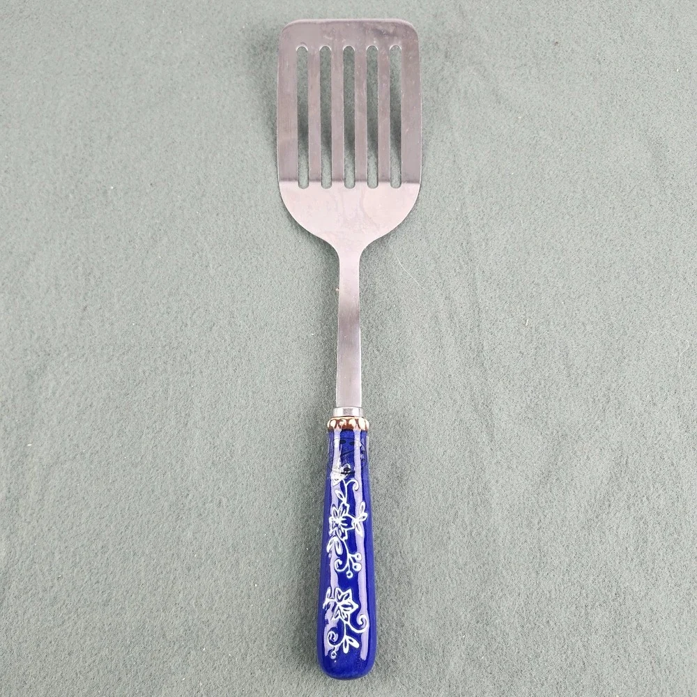 Temptations by Tara Floral Lace Ceramic Stainless Steel Spatula Utensil